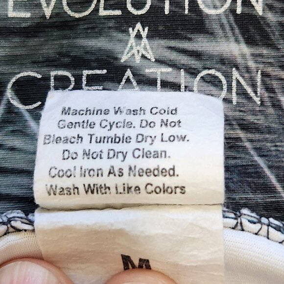 Evolution And Creation EVCR Leggings M Capri Blue Gray Feather Print Mid Rise - Picture 8 of 10